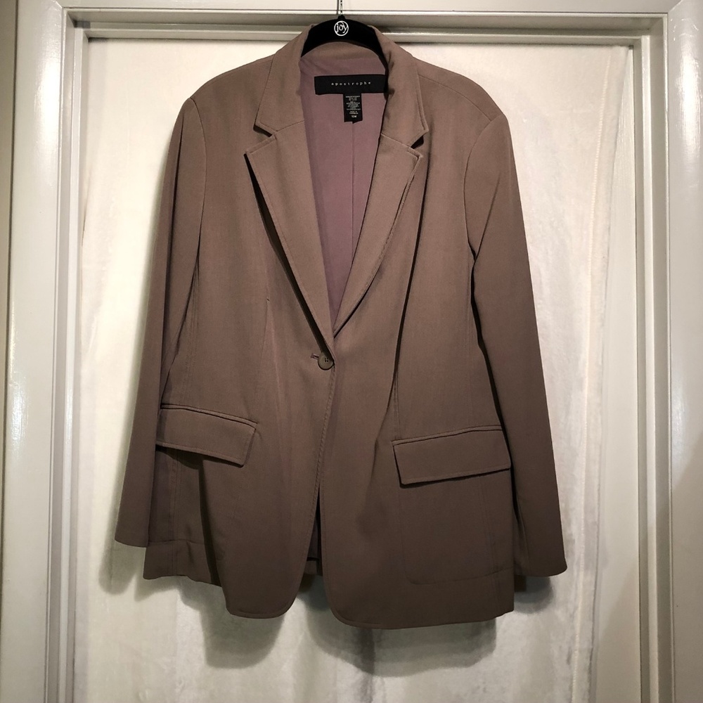 NWOT Beige lined Blazer 16W Plus Size